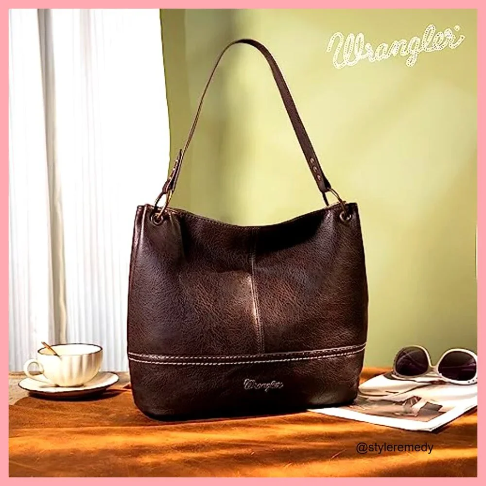 Vegan Leather Hobo Bag with Top Handle and Shoulder Strap